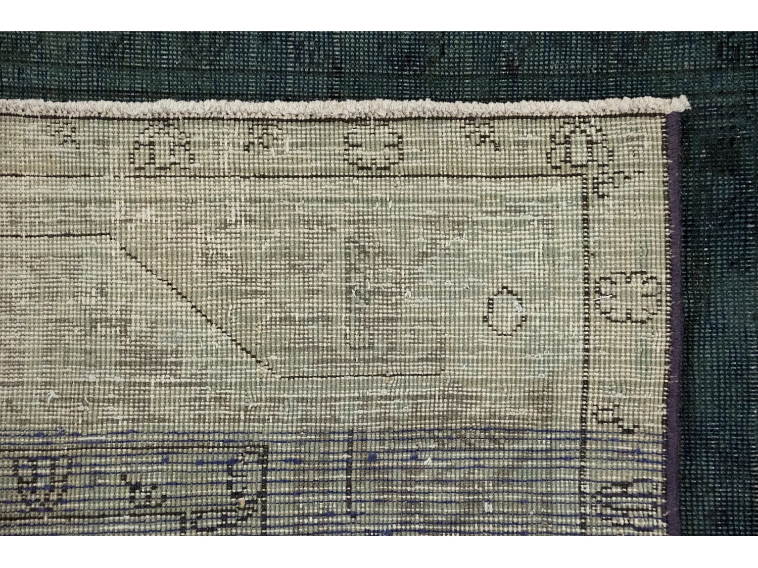 Tappeto in lana 198x278 Blu Vintage Royal