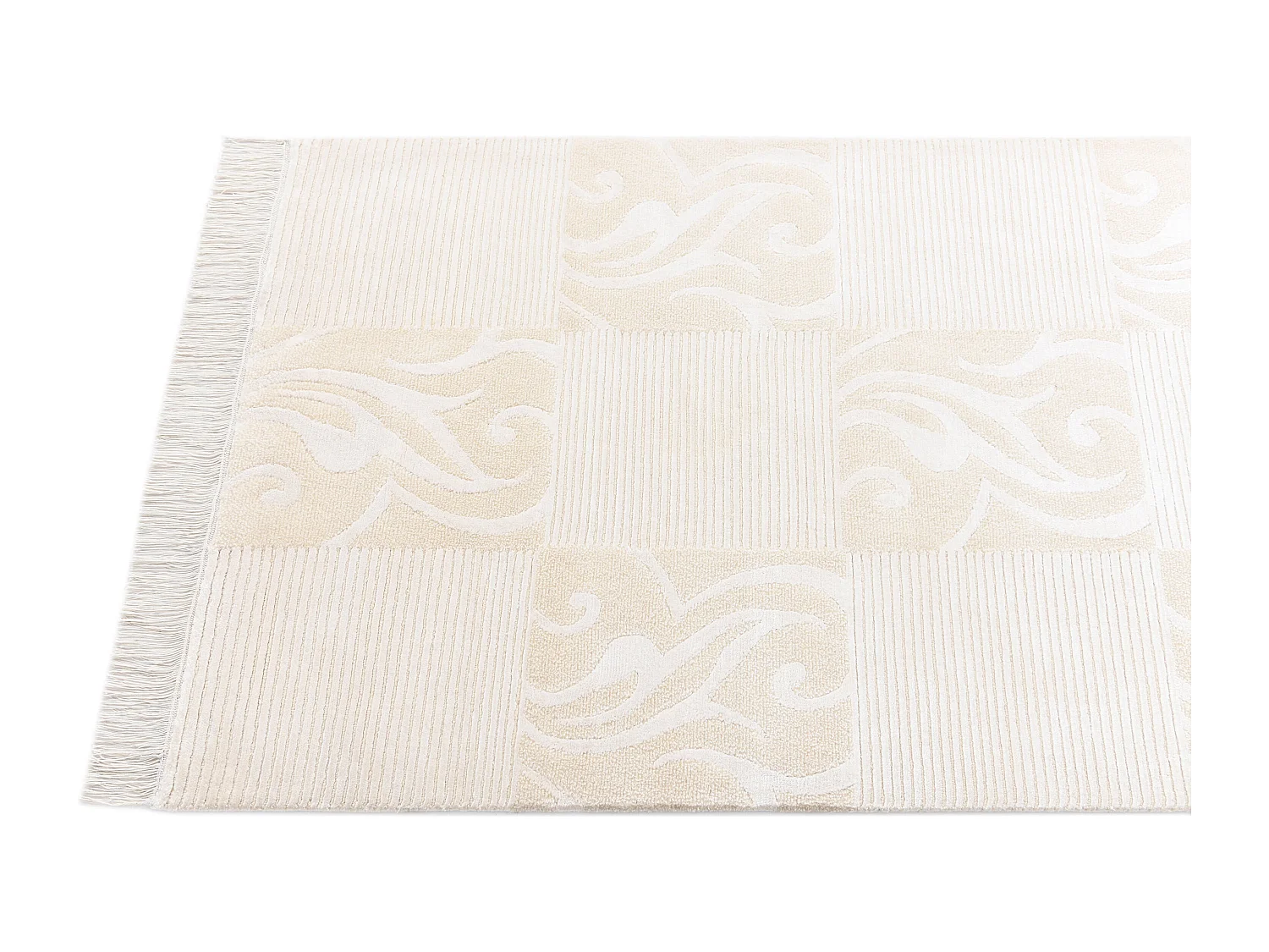 Tapis de couloir en laine 84x396 beige Darya