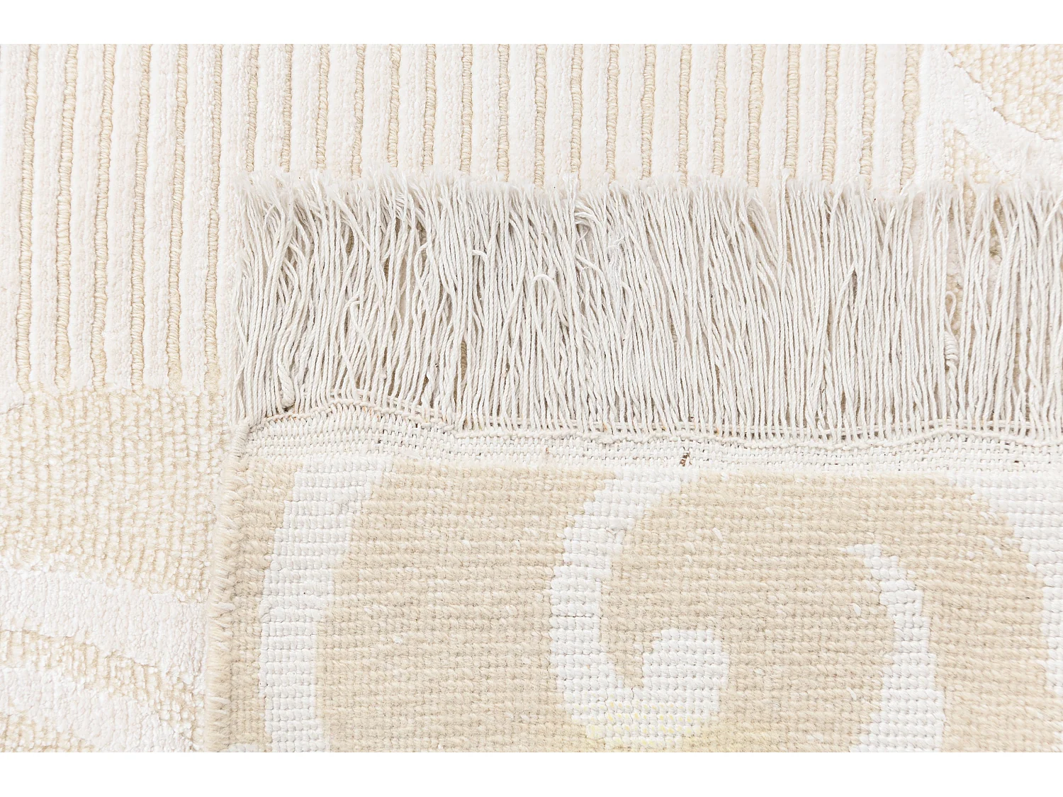 Tapis de couloir en laine 84x396 beige Darya