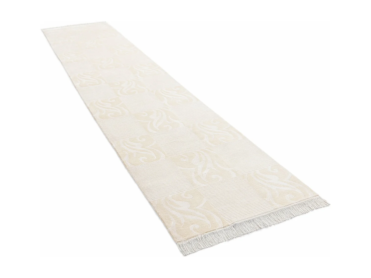 Tapis de couloir en laine 84x396 beige Darya
