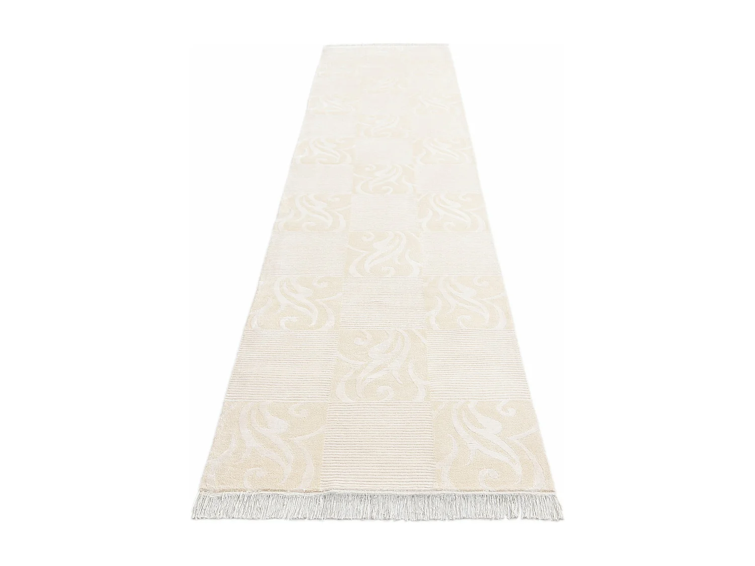 Tapis de couloir en laine 84x396 beige Darya