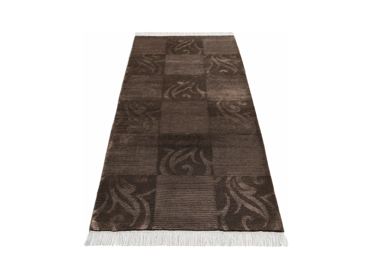 Läufer-Wollteppich 81x201 Braun Darya