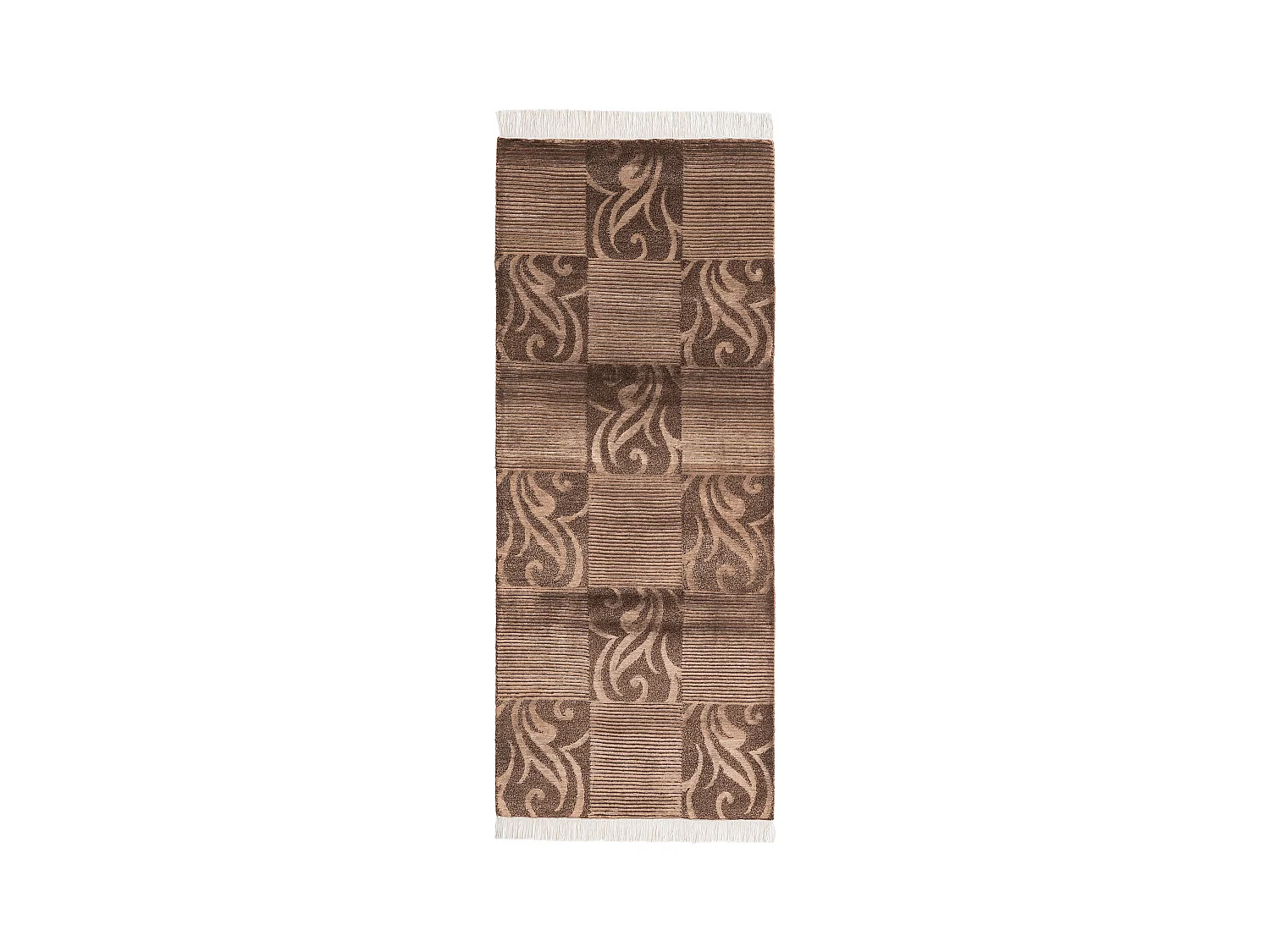Tapis de couloir en laine 81x201 brun Darya