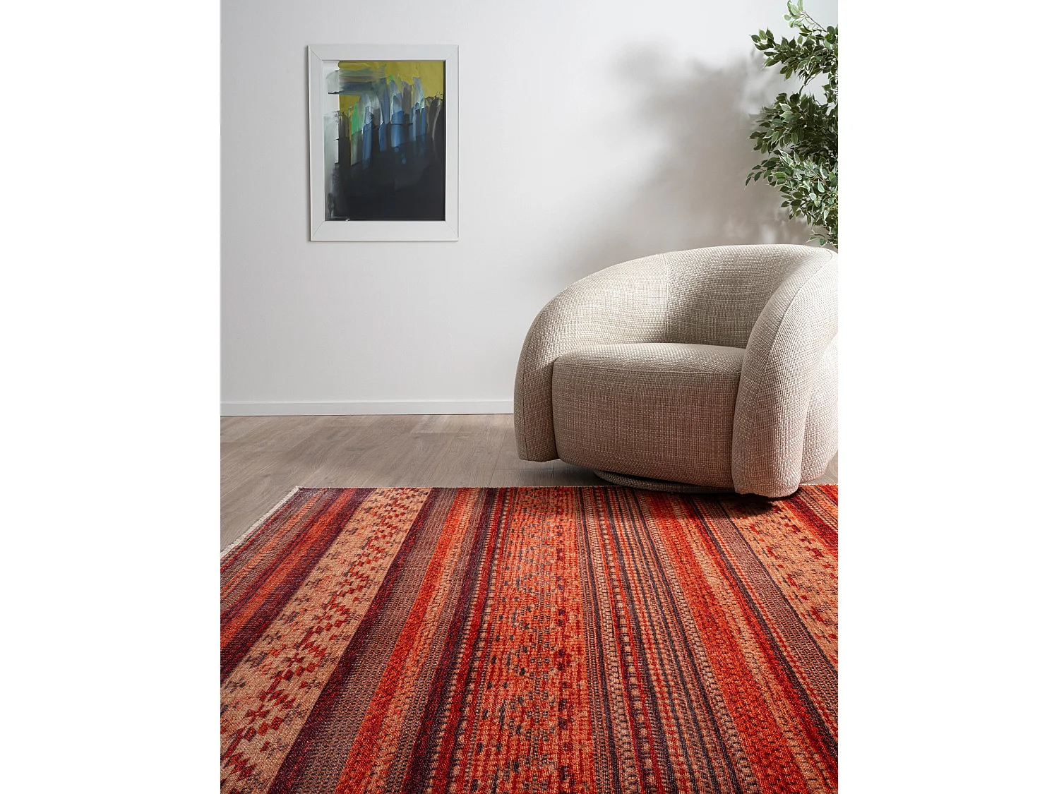 Tapis 185x275 orange Kriens Makaha