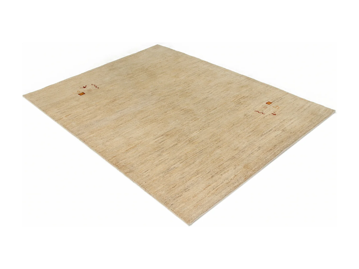 Tapis de laine 151x205 beige Gabbeh Shouli
