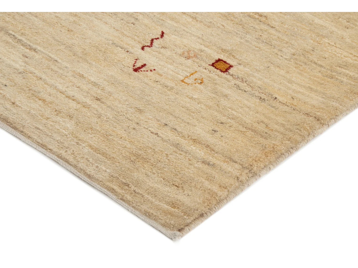 Tapis de laine 151x205 beige Gabbeh Shouli