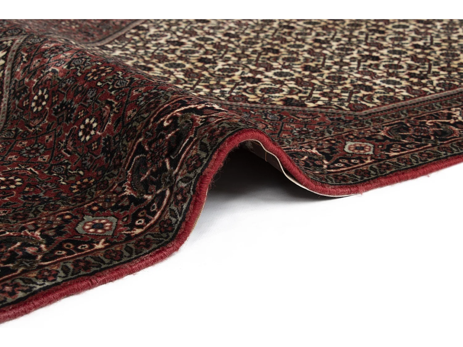 Läufer-Wollteppich 85x304 Rot Bidjar