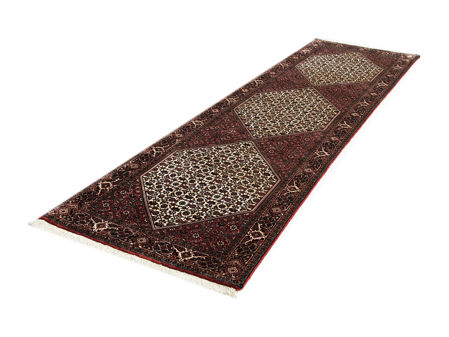 Tapis de couloir en laine 85x304 rouge Bidjar