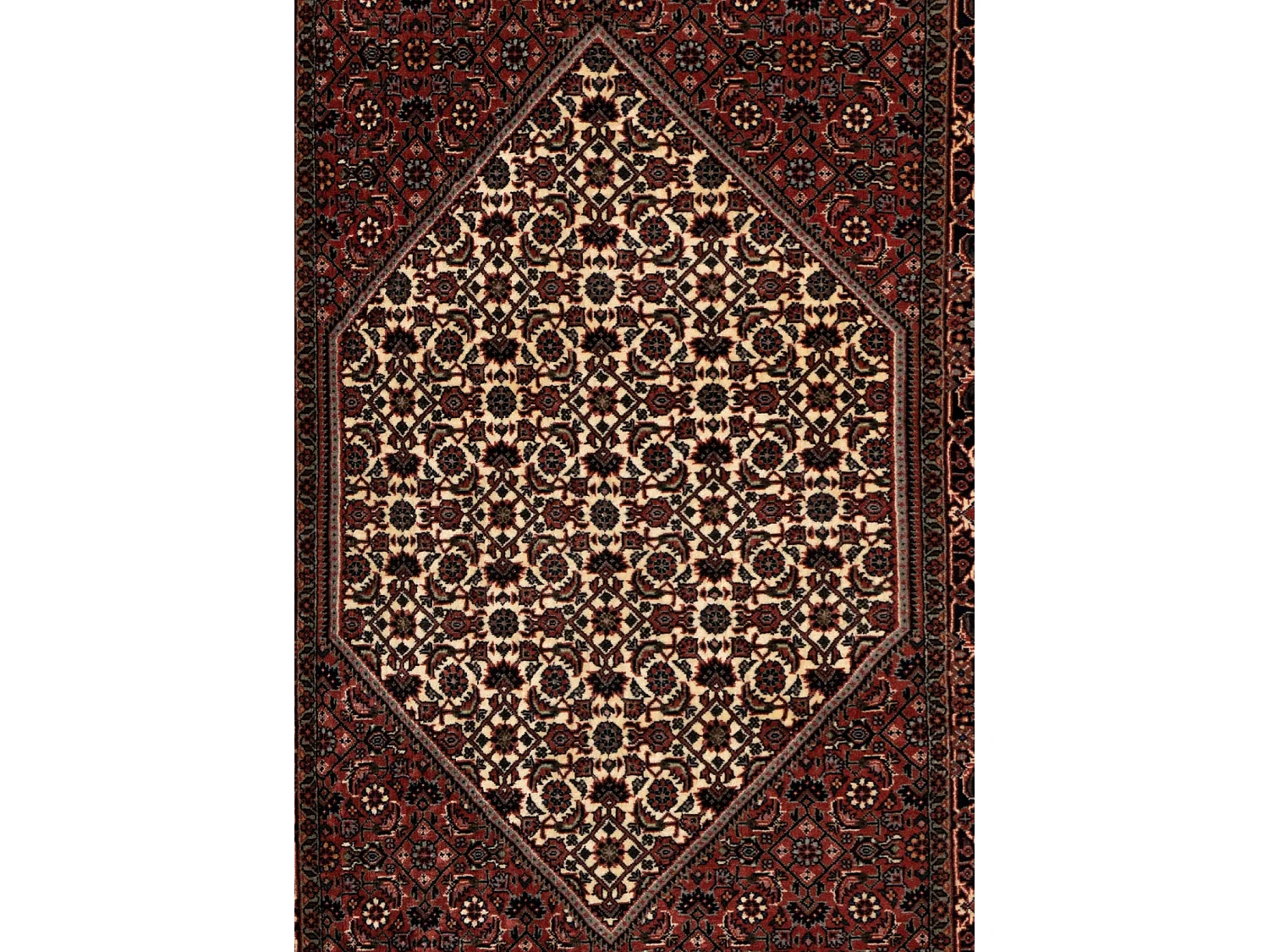 Tapis de couloir en laine 85x304 rouge Bidjar
