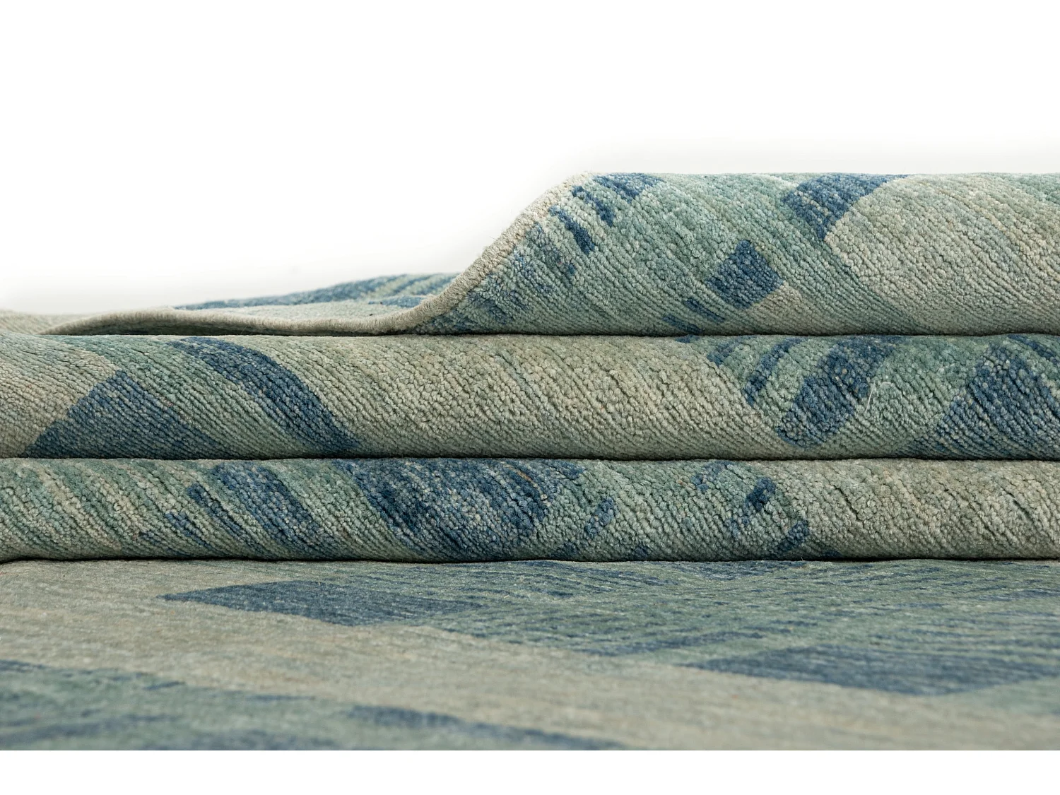 Wollteppich 240x303 Türkis Juma