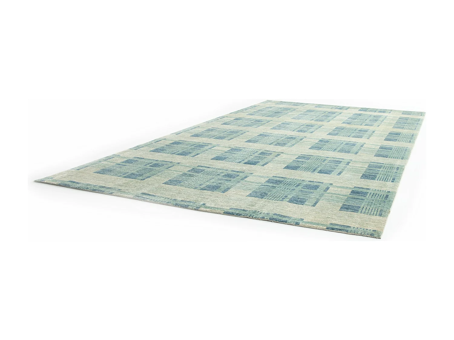 Tappeto in lana 240x303 turchese Juma