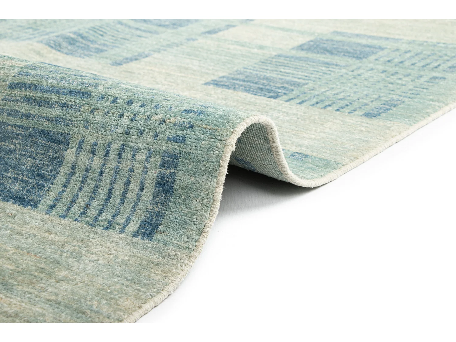 Tappeto in lana 240x303 turchese Juma