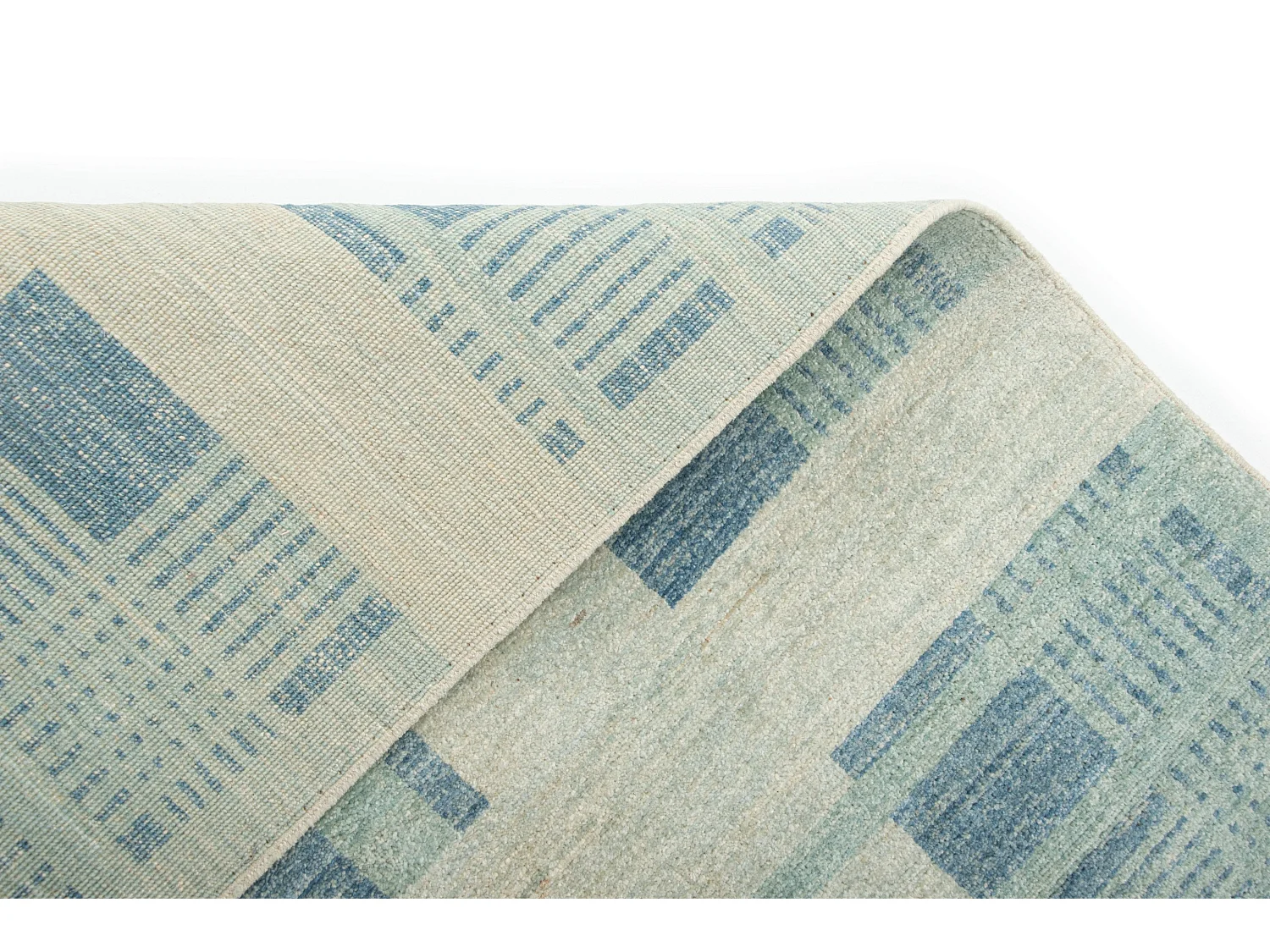 Tappeto in lana 240x303 turchese Juma