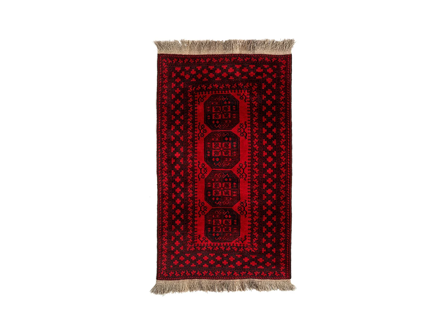 Tapis de laine 103x188 rouge Afghan