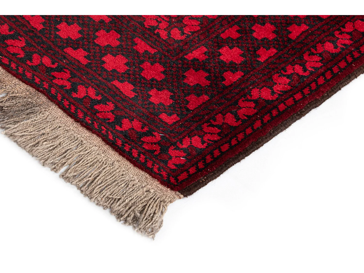 Tapis de laine 103x188 rouge Afghan