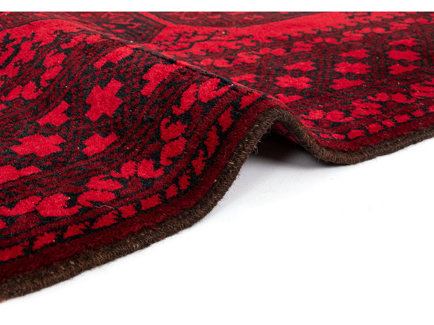 Tapis de laine 103x188 rouge Afghan