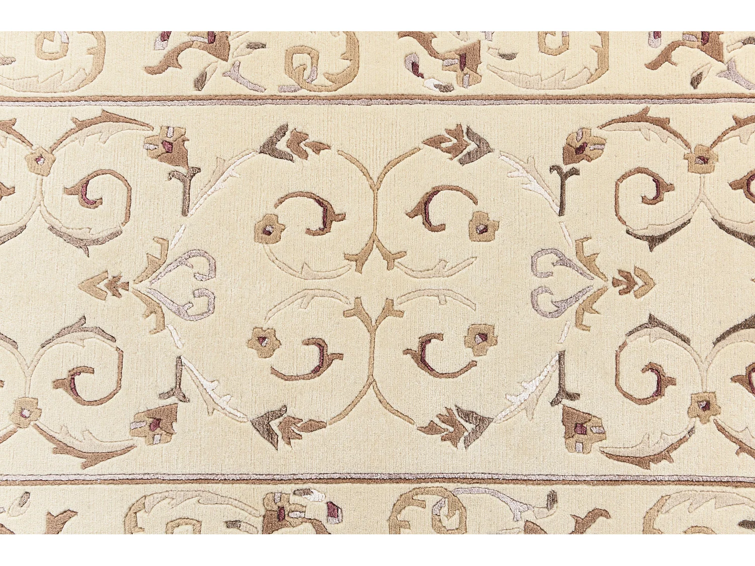 Läufer-Wollteppich 84x300 Beige Darya