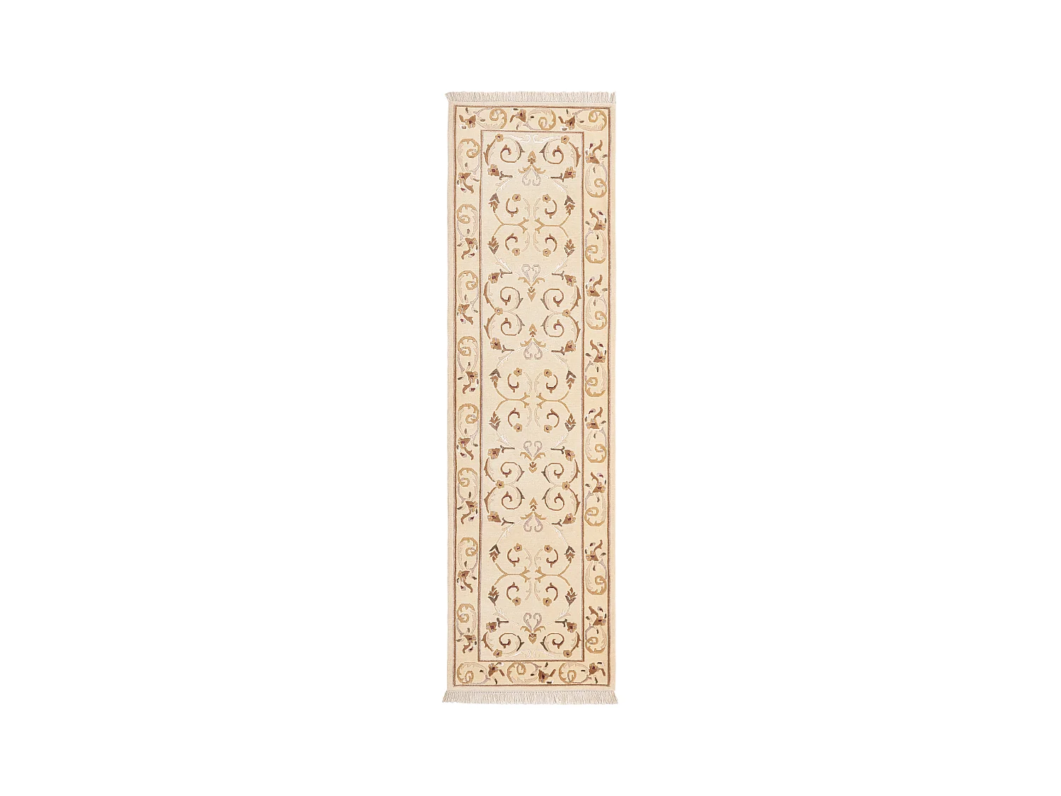 Tapis de couloir en laine 84x300 beige Darya