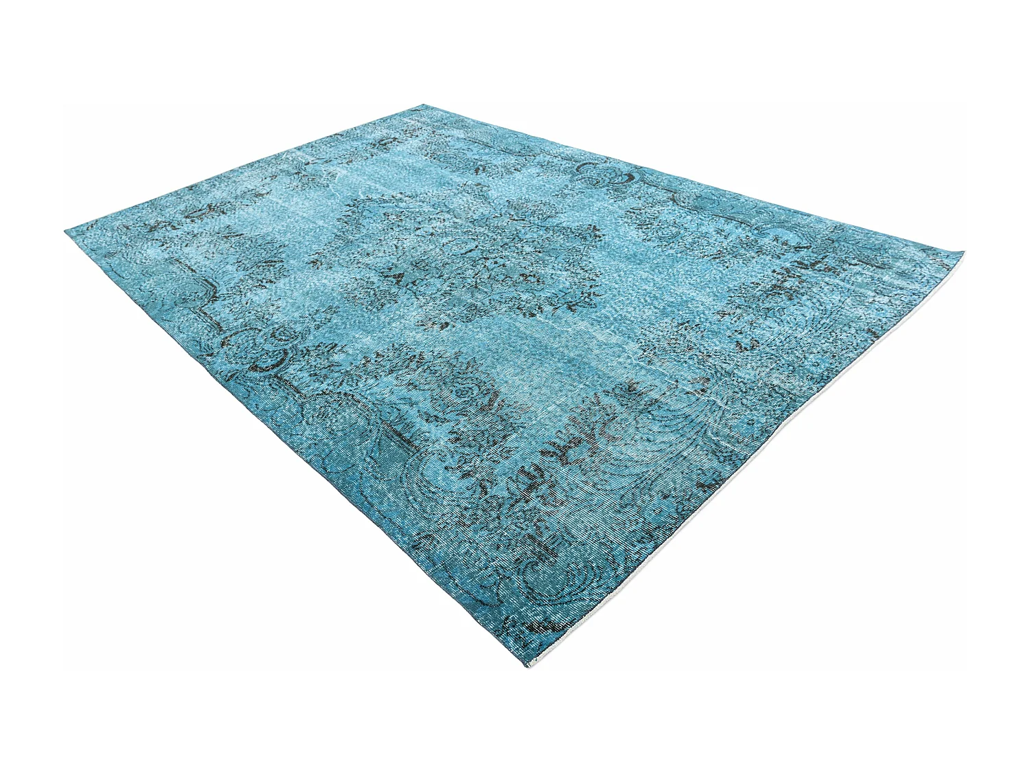 Tapis de laine 196x284 Bleu Ultra Vintage