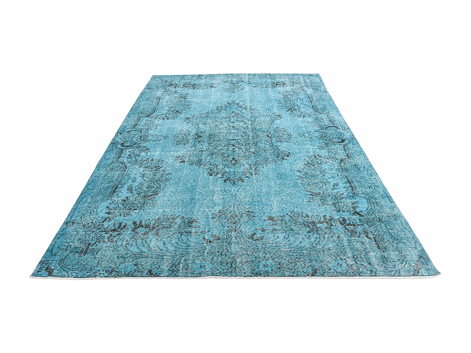Tapis de laine 196x284 Bleu Ultra Vintage
