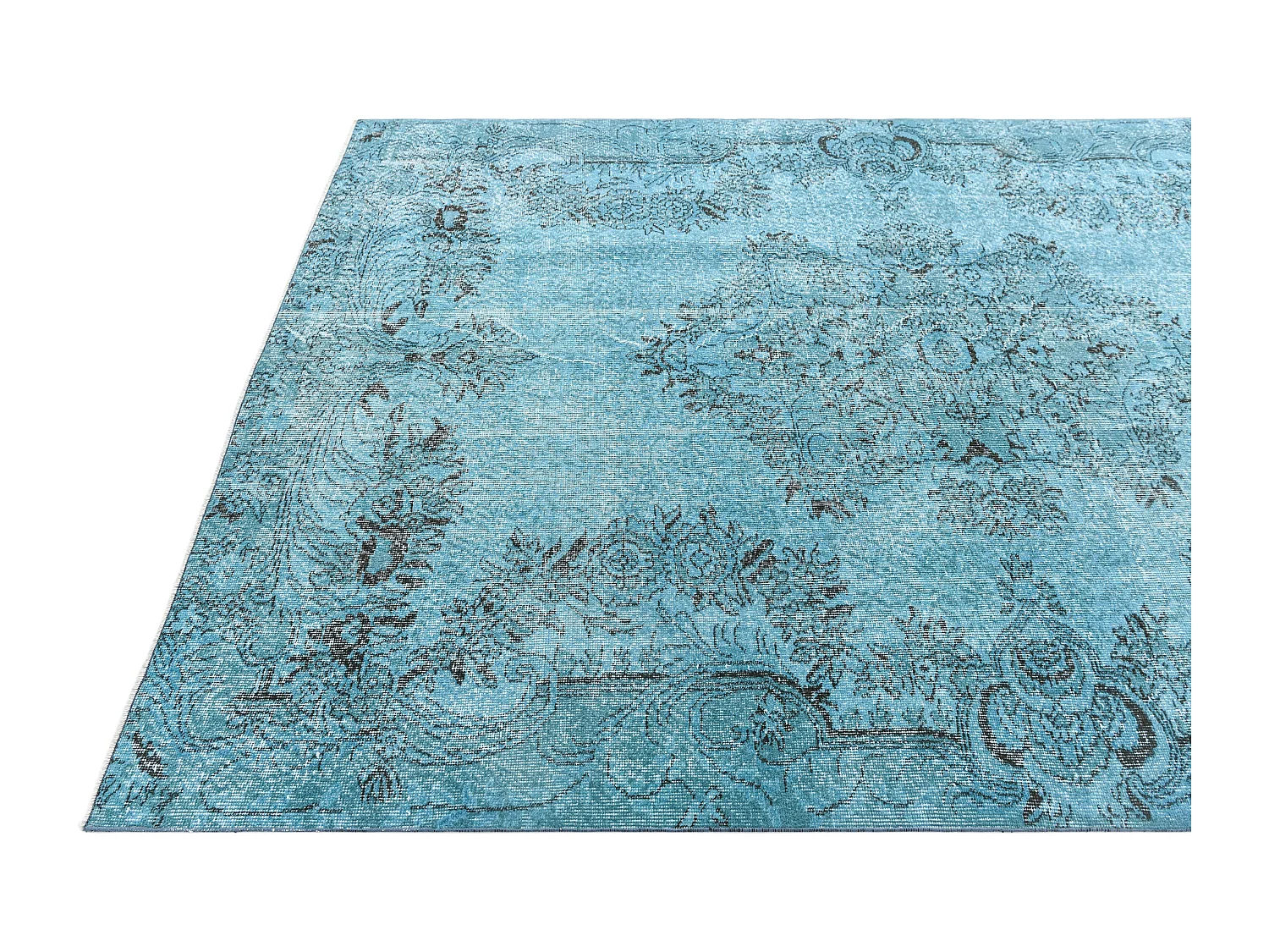Tapis de laine 196x284 Bleu Ultra Vintage