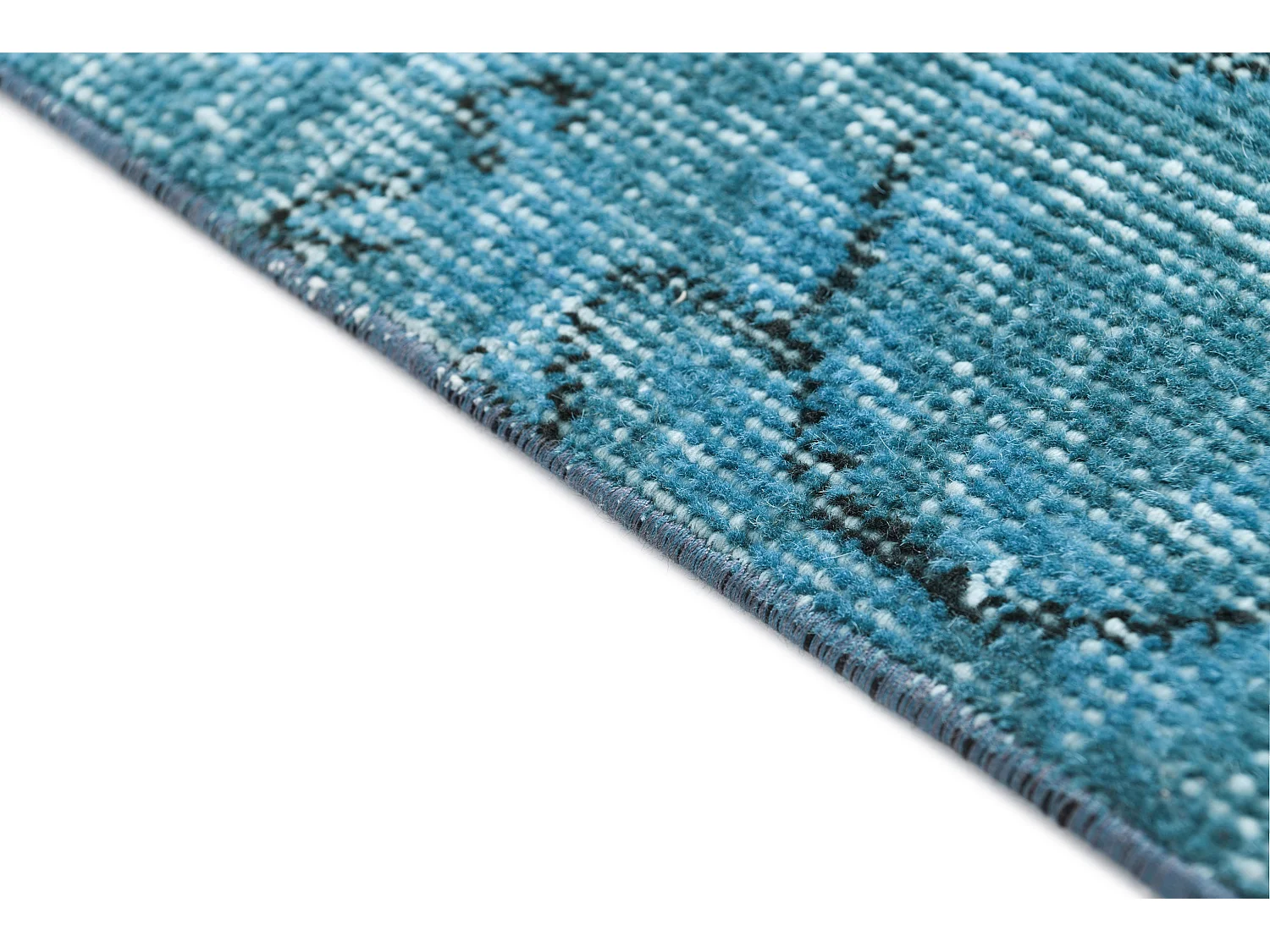 Tapis de laine 196x284 Bleu Ultra Vintage