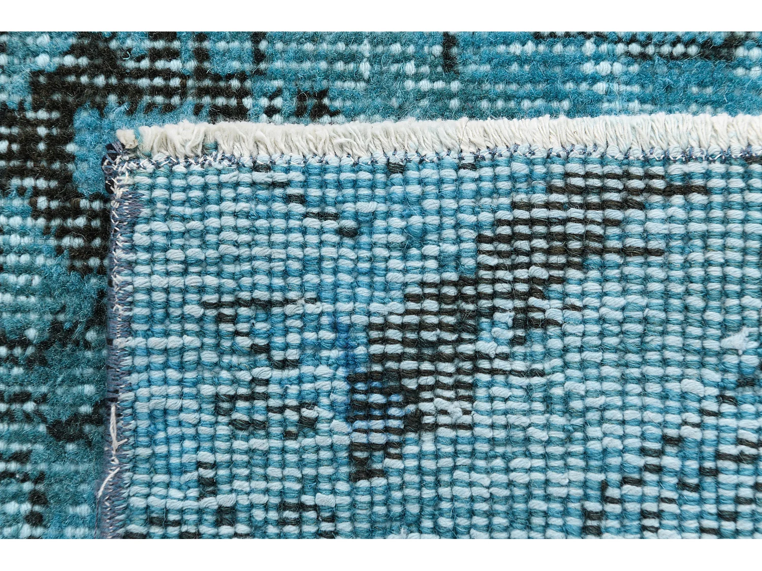 Tapis de laine 196x284 Bleu Ultra Vintage