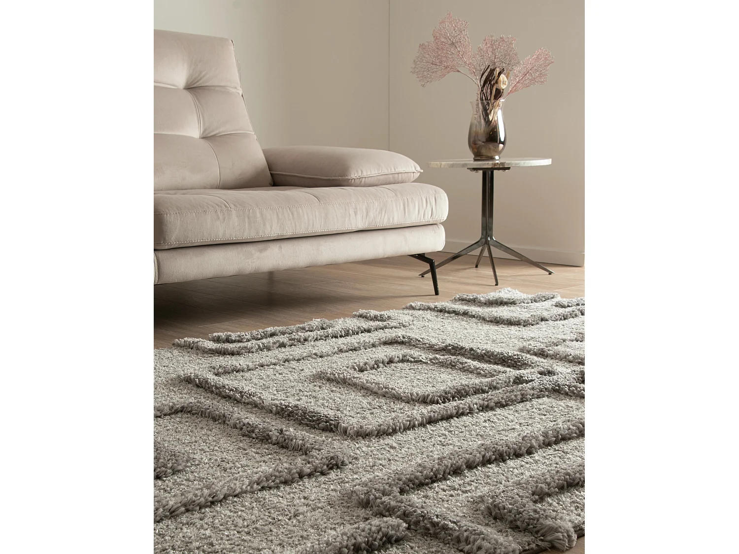 Tappeto shaggy  125x185 grigio Thun Artem