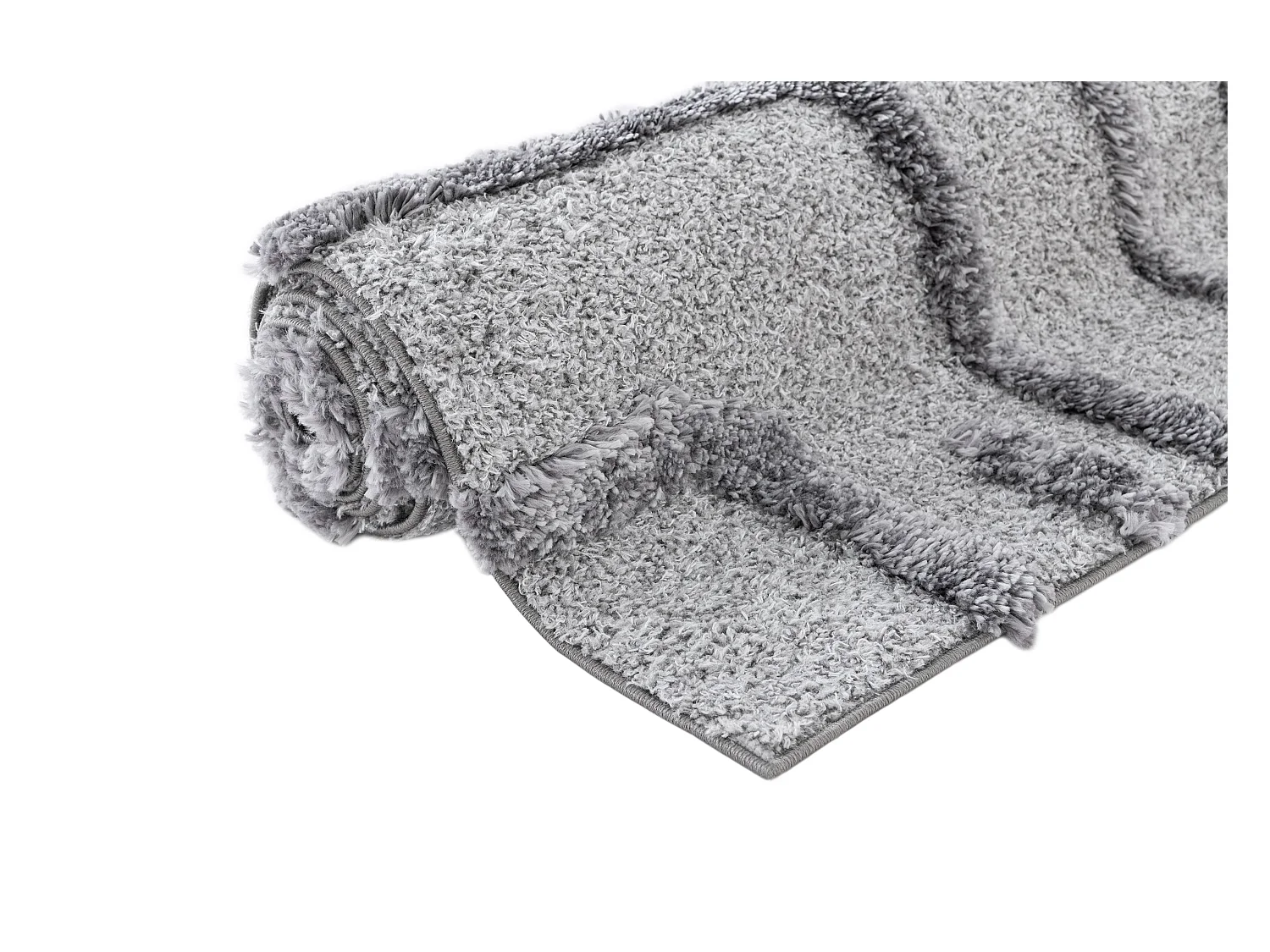 Hoogpolig tapijt 185x125 Grijs Thun Artem