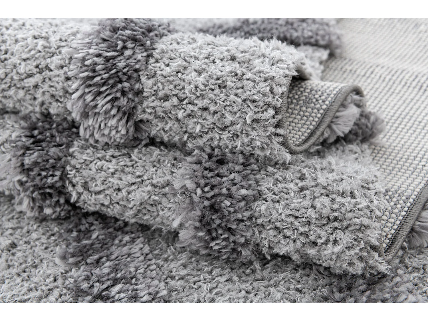 Tapis shaggy 125x185 gris Thun Artem