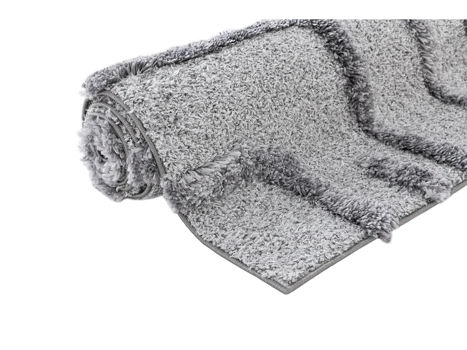 Tapis shaggy 125x185 gris Thun Artem