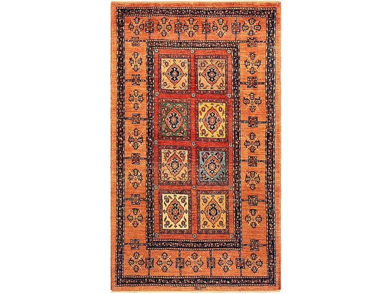 Tapis de laine 103x177 orange Kashkuli