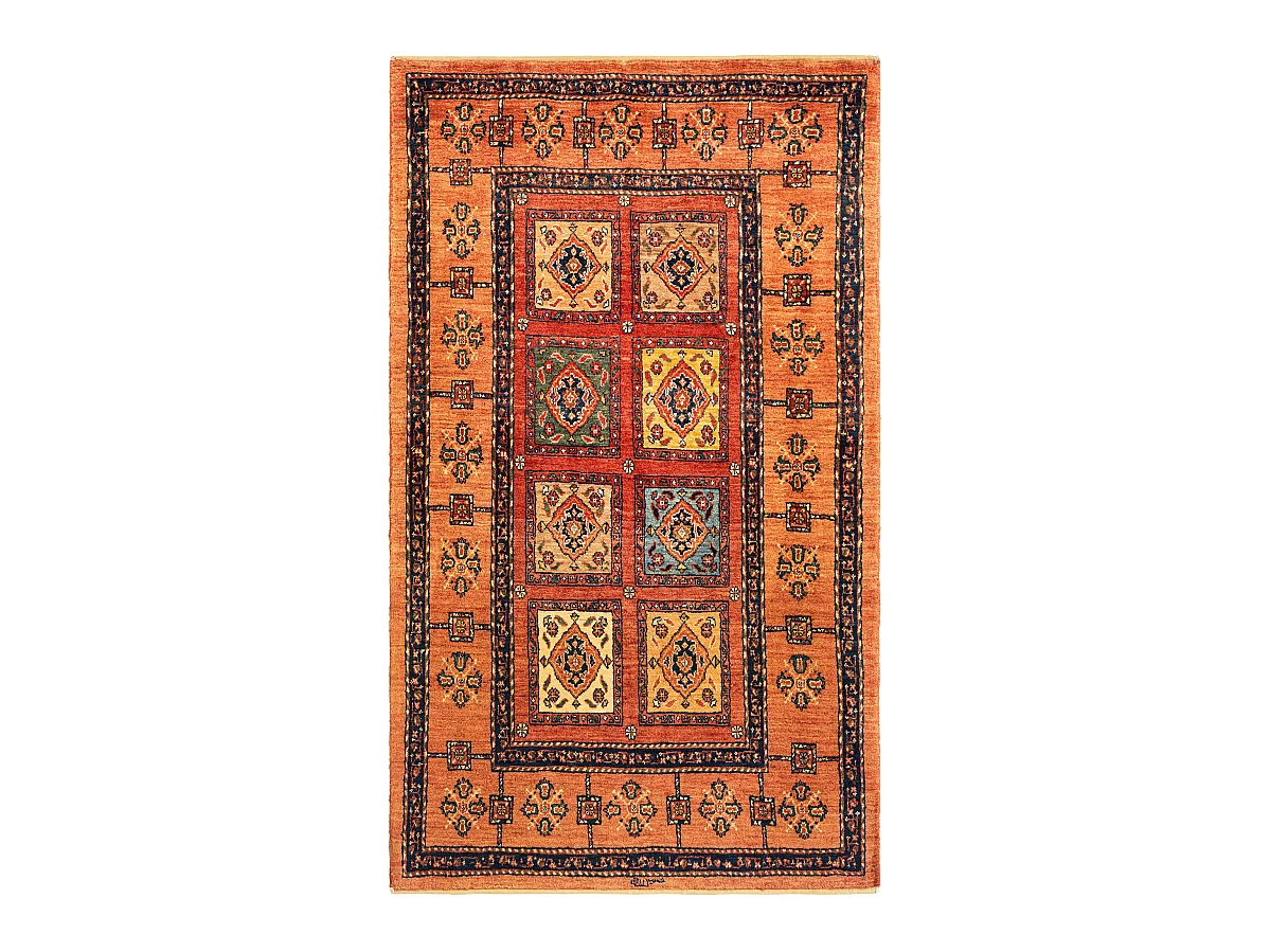 Tapis de laine 103x177 orange Kashkuli