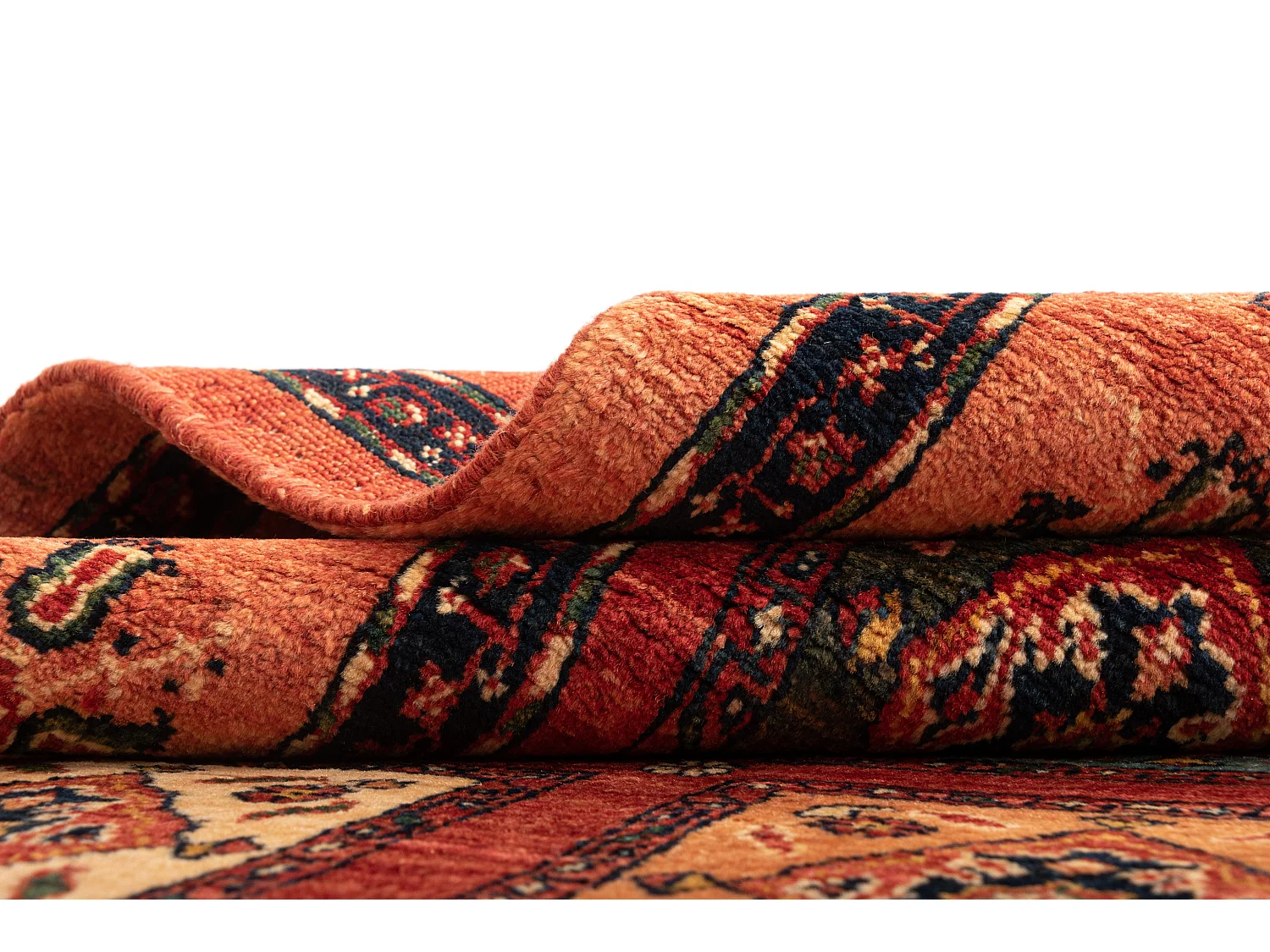 Tapis de laine 103x177 orange Kashkuli