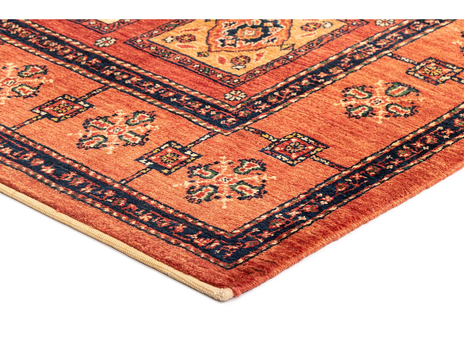 Tapis de laine 103x177 orange Kashkuli