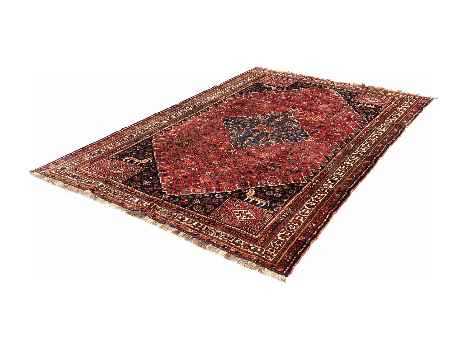 Tapis de laine 176x258 rouge Ghashghai