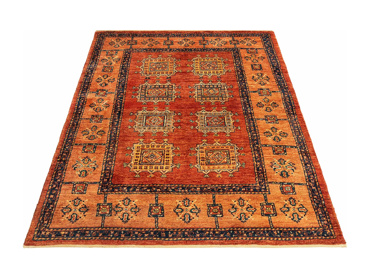 Wollteppich 108x161 Orange Kashkuli