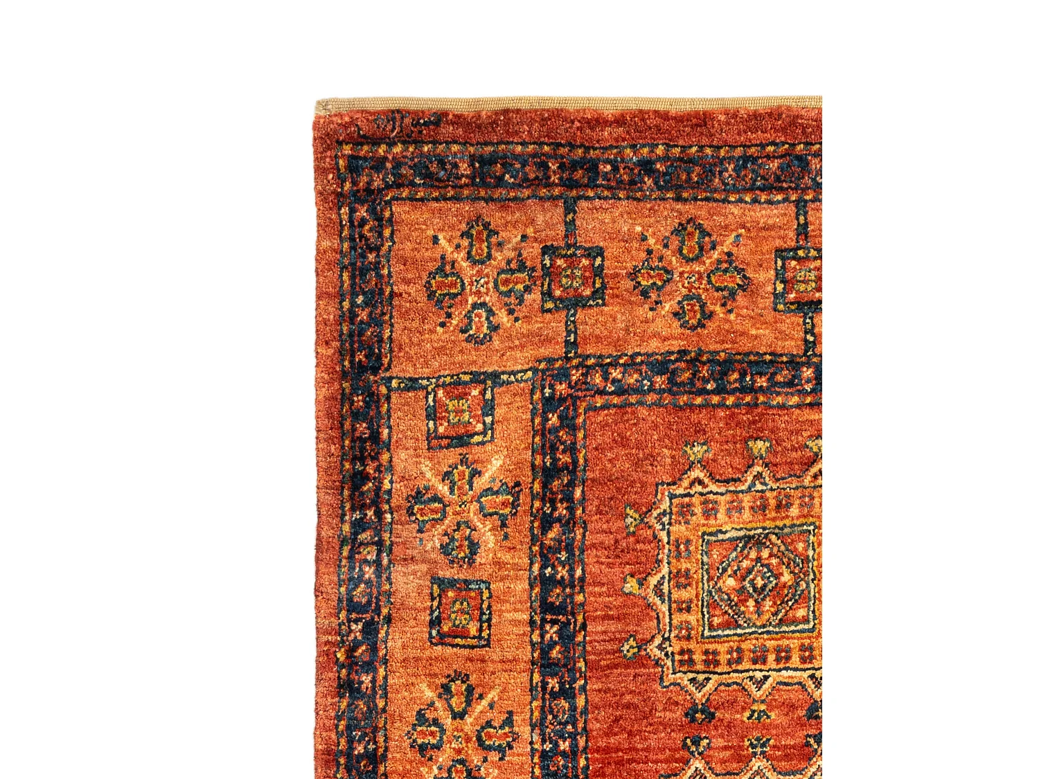 Wollteppich 108x161 Orange Kashkuli