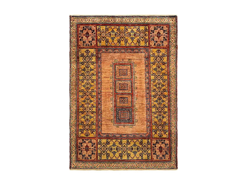 Tapis de laine 109x159 brun Kashkuli