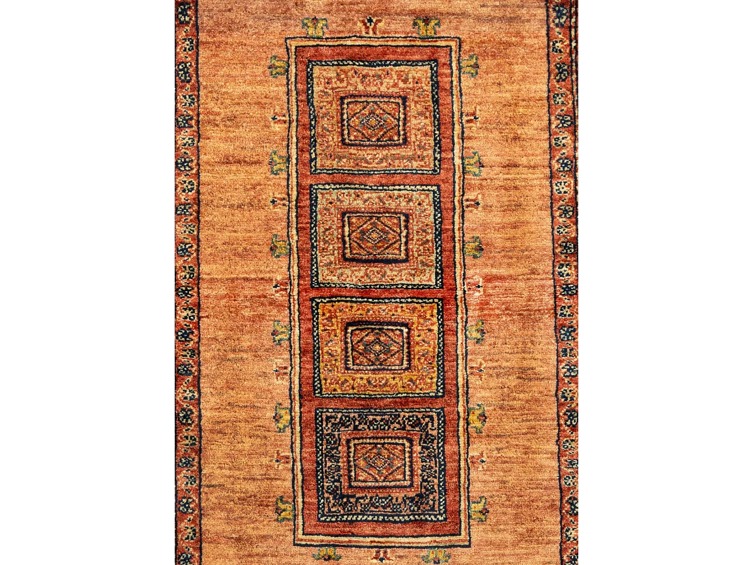 Tapis de laine 109x159 brun Kashkuli