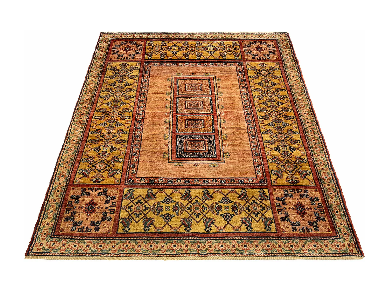 Tapis de laine 109x159 brun Kashkuli