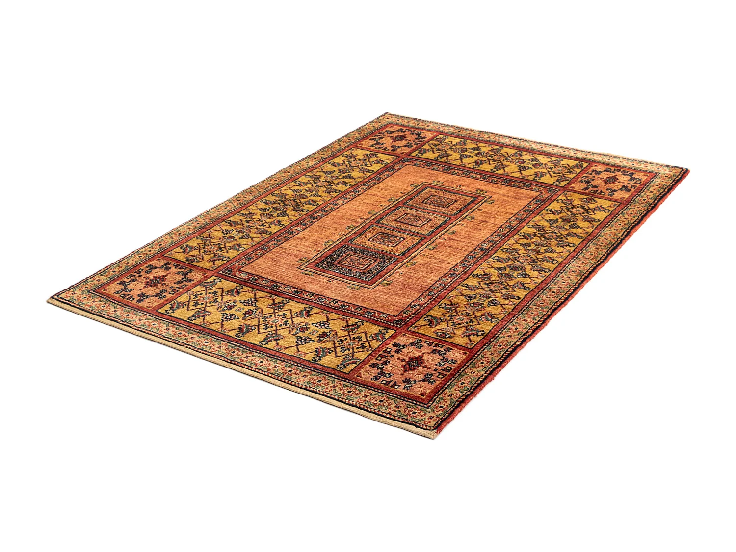 Tapis de laine 109x159 brun Kashkuli