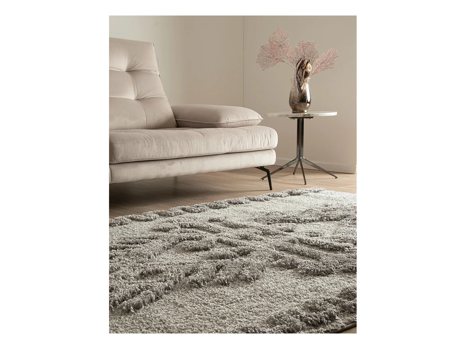 Hoogpolig tapijt 245x160 Grijs Thun Scutum