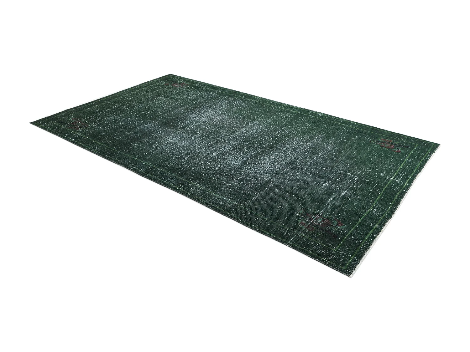 Tapis de laine 160x274 vert Ultra Vintage