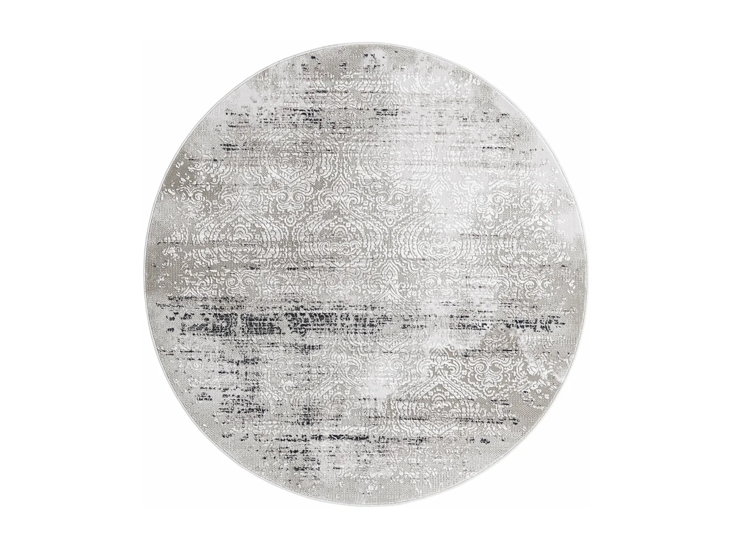 Tapis 240x240 gris noir Davos Charme