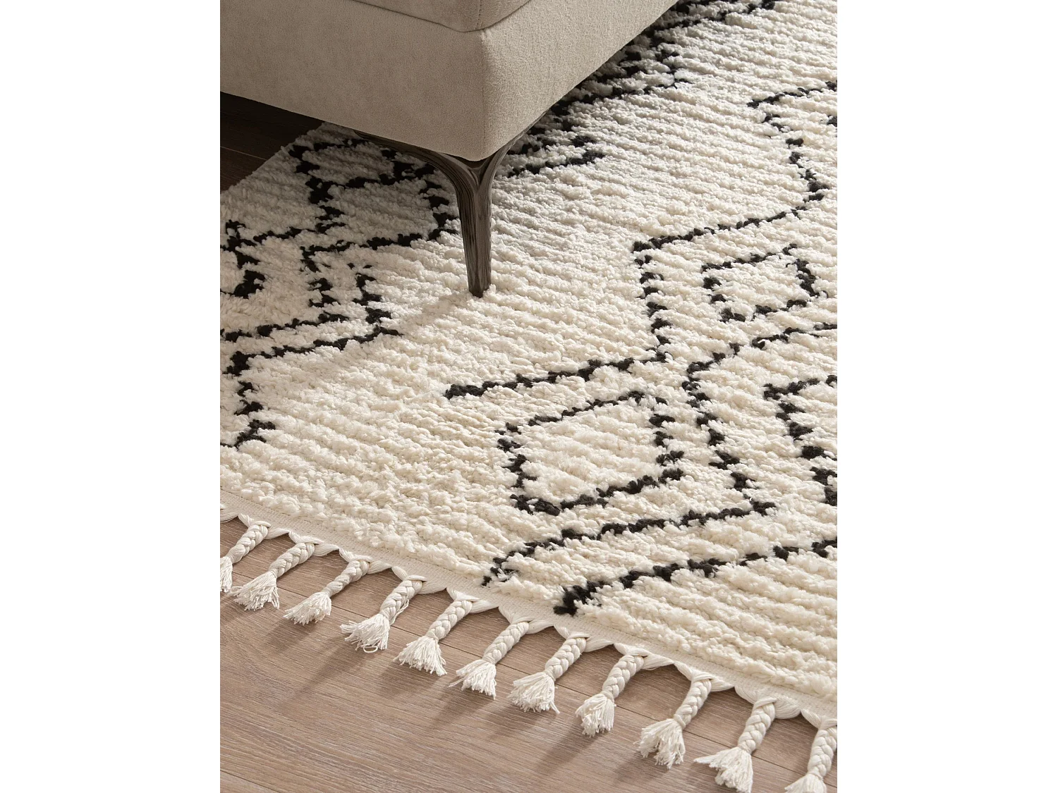 Tappeto shaggy  240x305 beige Frauenfeld Classic