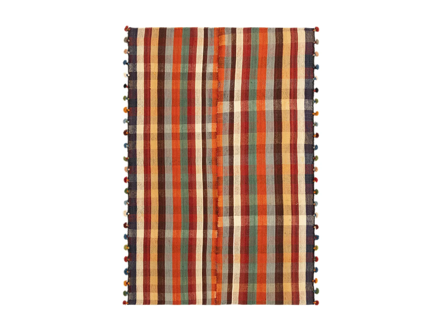 Tapis de laine 144x218 multicolore Jajim