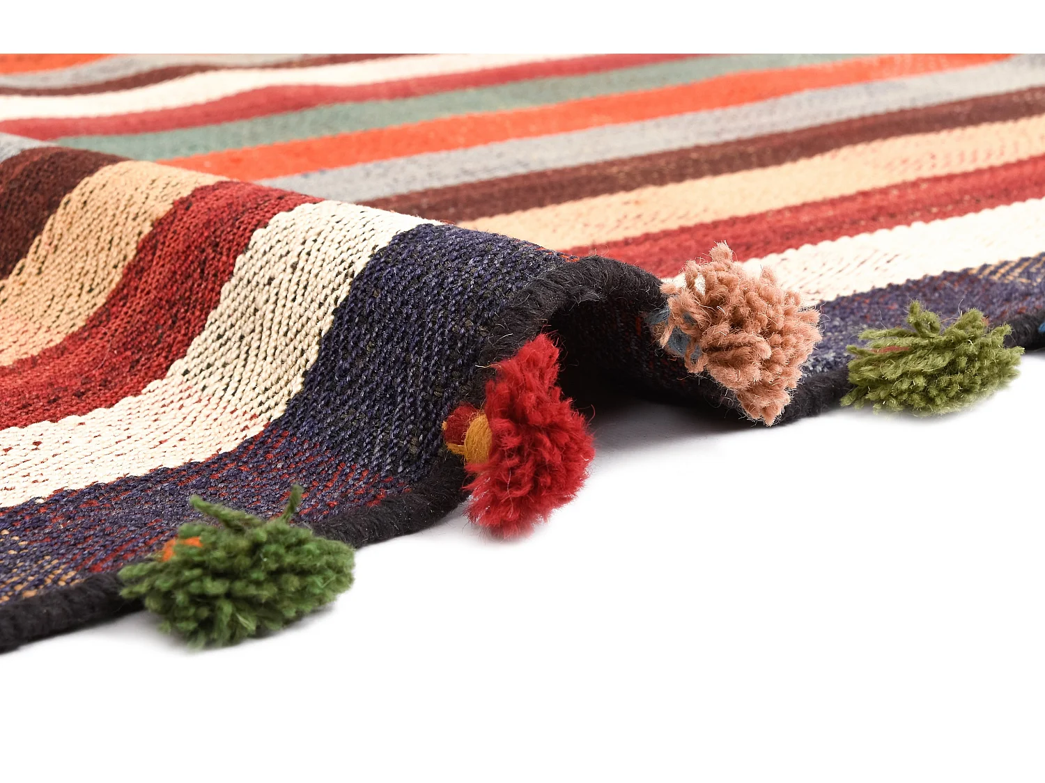 Tapis de laine 144x218 multicolore Jajim