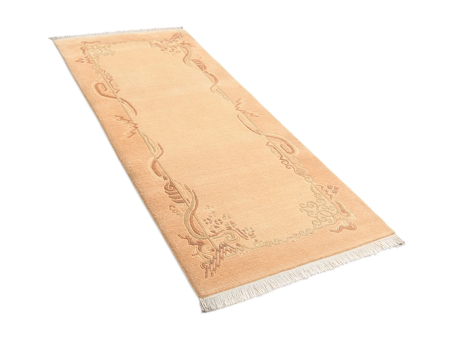 Tapis de couloir en laine 84x203 orange Darya