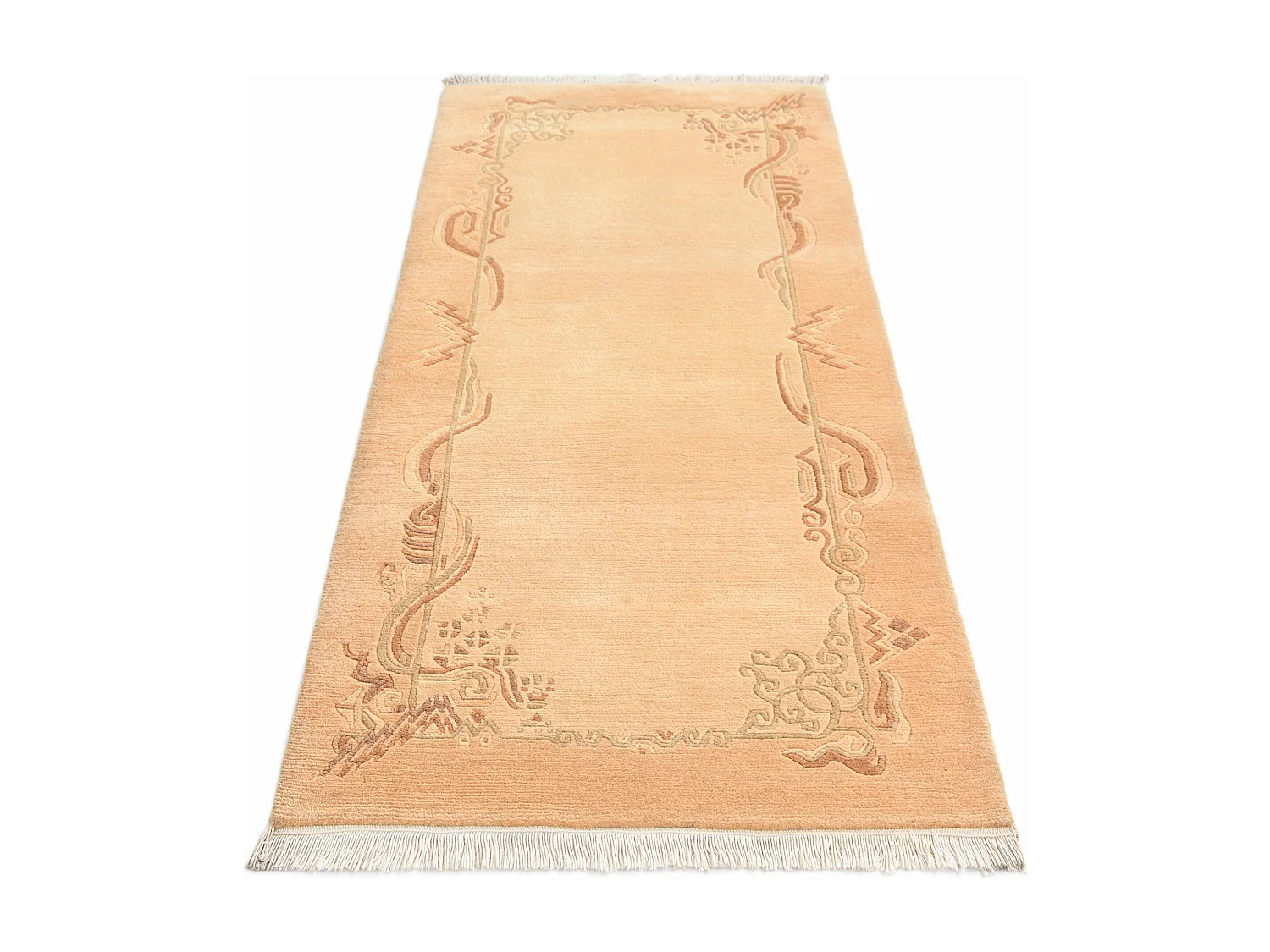 Tapis de couloir en laine 84x203 orange Darya